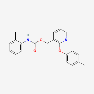 molecular formula C21H20N2O3 B2798659 [2-(4-methylphenoxy)pyridin-3-yl]methyl N-(2-methylphenyl)carbamate CAS No. 338413-65-3