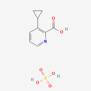 molecular formula C9H11NO6S B2798667 3-环丙基吡啶-2-甲酸;硫酸 CAS No. 2361634-88-8