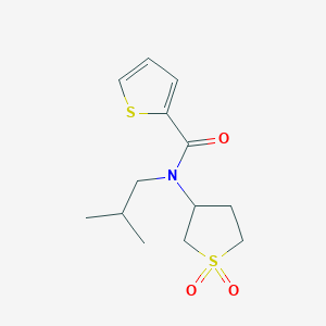 molecular formula C13H19NO3S2 B2798674 N-(1,1-diketothiolan-3-yl)-N-isobutyl-thiophene-2-carboxamide CAS No. 874788-57-5