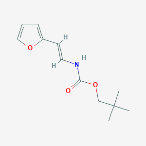 molecular formula C12H17NO3 B2798675 2,2-dimethylpropyl N-[(E)-2-(furan-2-yl)ethenyl]carbamate CAS No. 338399-68-1