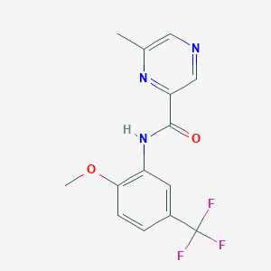 N-[2-methoxy-5-(trifluoromethyl)phenyl]-6-methylpyrazine-2-carboxamide