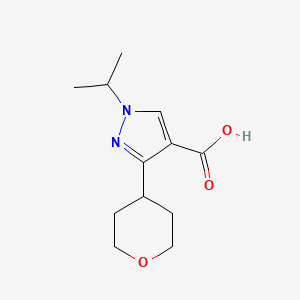 3-(Oxan-4-yl)-1-propan-2-ylpyrazole-4-carboxylic acid