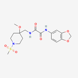 N-(2H-1,3-benzodioxol-5-yl)-N'-[(1-methanesulfonyl-4-methoxypiperidin-4-yl)methyl]ethanediamide