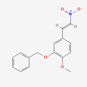 molecular formula C16H15NO4 B2798706 2-(Benzyloxy)-1-methoxy-4-(2-nitrovinyl)benzene CAS No. 55507-05-6; 63909-29-5