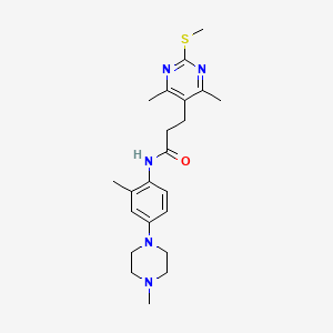 3-[4,6-dimethyl-2-(methylsulfanyl)pyrimidin-5-yl]-N-[2-methyl-4-(4-methylpiperazin-1-yl)phenyl]propanamide