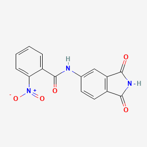 molecular formula C15H9N3O5 B2798719 N-(1,3-二氧异喹啉-5-基)-2-硝基苯甲酰胺 CAS No. 683235-81-6