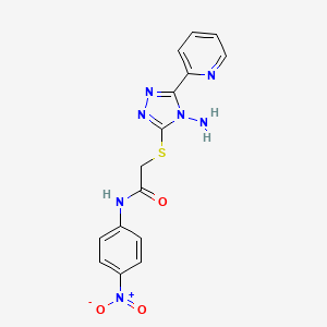 2-{[4-amino-5-(pyridin-2-yl)-4H-1,2,4-triazol-3-yl]sulfanyl}-N-(4-nitrophenyl)acetamide