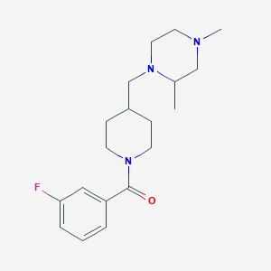 (4-((2,4-Dimethylpiperazin-1-yl)methyl)piperidin-1-yl)(3-fluorophenyl)methanone