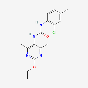 molecular formula C16H19ClN4O2 B2798749 1-(2-Chloro-4-methylphenyl)-3-(2-ethoxy-4,6-dimethylpyrimidin-5-yl)urea CAS No. 1795190-54-3