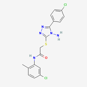 2-{[4-amino-5-(4-chlorophenyl)-4H-1,2,4-triazol-3-yl]sulfanyl}-N-(5-chloro-2-methylphenyl)acetamide