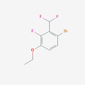 molecular formula C9H8BrF3O B2798769 1-Bromo-2-(difluoromethyl)-4-ethoxy-3-fluorobenzene CAS No. 1802553-49-6