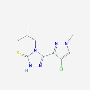 5-(4-chloro-1-methyl-1H-pyrazol-3-yl)-4-isobutyl-4H-1,2,4-triazole-3-thiol