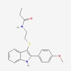 N-(2-{[2-(4-methoxyphenyl)-1H-indol-3-yl]thio}ethyl)propanamide