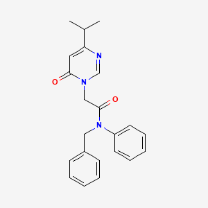 molecular formula C22H23N3O2 B2798780 N-benzyl-2-(4-isopropyl-6-oxopyrimidin-1(6H)-yl)-N-phenylacetamide CAS No. 1203236-34-3