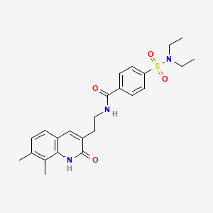 4-(N,N-diethylsulfamoyl)-N-(2-(7,8-dimethyl-2-oxo-1,2-dihydroquinolin-3-yl)ethyl)benzamide