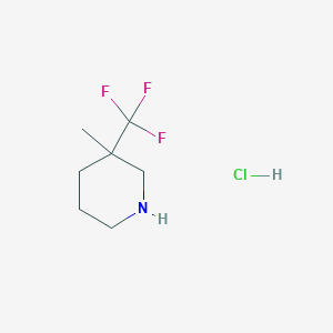 3-Methyl-3-(trifluoromethyl)piperidine;hydrochloride