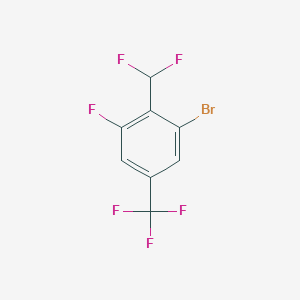 1-Bromo-2-(difluoromethyl)-3-fluoro-5-(trifluoromethyl)benzene