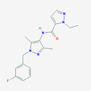 1-ethyl-N-[1-(3-fluorobenzyl)-3,5-dimethyl-1H-pyrazol-4-yl]-1H-pyrazole-5-carboxamide