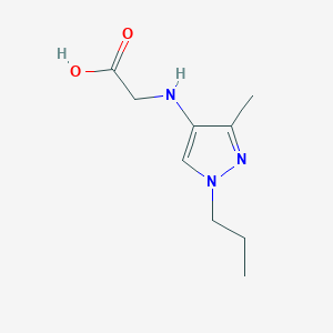 molecular formula C9H15N3O2 B2798812 2-[(3-Methyl-1-propylpyrazol-4-yl)amino]acetic acid CAS No. 2247206-43-3