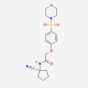 molecular formula C18H23N3O5S B2798816 N-(1-cyanocyclopentyl)-2-[4-(morpholine-4-sulfonyl)phenoxy]acetamide CAS No. 1240853-10-4