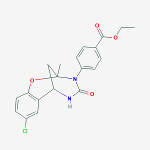 ethyl 4-(8-chloro-2-methyl-4-oxo-5,6-dihydro-2H-2,6-methano-1,3,5-benzoxadiazocin-3(4H)-yl)benzoate