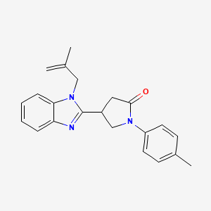 1-(4-methylphenyl)-4-[1-(2-methylprop-2-en-1-yl)-1H-1,3-benzodiazol-2-yl]pyrrolidin-2-one