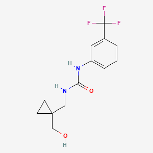 molecular formula C13H15F3N2O2 B2798833 1-((1-(Hydroxymethyl)cyclopropyl)methyl)-3-(3-(trifluoromethyl)phenyl)urea CAS No. 1251578-96-7