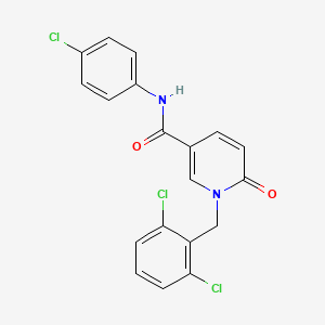 N-(4-chlorophenyl)-1-[(2,6-dichlorophenyl)methyl]-6-oxopyridine-3-carboxamide