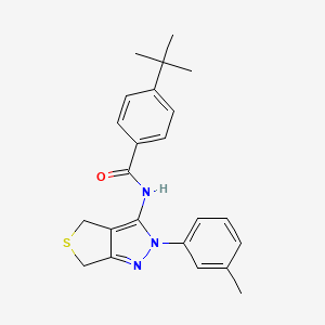 4-tert-butyl-N-[2-(3-methylphenyl)-4,6-dihydrothieno[3,4-c]pyrazol-3-yl]benzamide