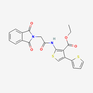 Ethyl 2-[[2-(1,3-dioxoisoindol-2-yl)acetyl]amino]-4-thiophen-2-ylthiophene-3-carboxylate