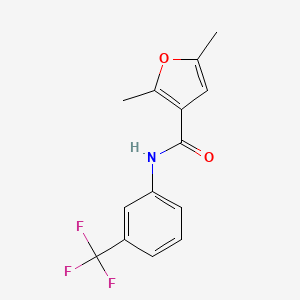molecular formula C14H12F3NO2 B2798846 2,5-dimethyl-N-[3-(trifluoromethyl)phenyl]furan-3-carboxamide CAS No. 445008-03-7
