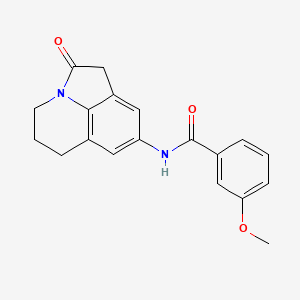 molecular formula C19H18N2O3 B2798868 3-methoxy-N-(2-oxo-2,4,5,6-tetrahydro-1H-pyrrolo[3,2,1-ij]quinolin-8-yl)benzamide CAS No. 898463-41-7