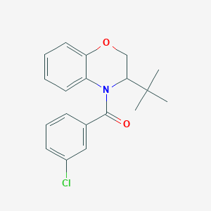 molecular formula C19H20ClNO2 B2798870 [3-(tert-butyl)-2,3-dihydro-4H-1,4-benzoxazin-4-yl](3-chlorophenyl)methanone CAS No. 478048-69-0