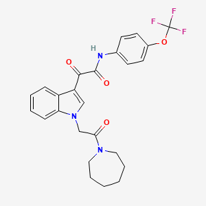 2-(1-(2-(azepan-1-yl)-2-oxoethyl)-1H-indol-3-yl)-2-oxo-N-(4-(trifluoromethoxy)phenyl)acetamide