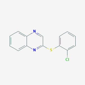 molecular formula C14H9ClN2S B2798877 2-[(2-Chlorophenyl)sulfanyl]quinoxaline CAS No. 338394-57-3