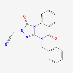 2-(4-benzyl-1,5-dioxo-4,5-dihydro-[1,2,4]triazolo[4,3-a]quinazolin-2(1H)-yl)acetonitrile