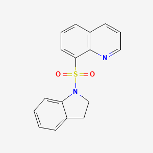 molecular formula C17H14N2O2S B2798884 8-(2,3-二氢-1H-吲哚-1-基磺酰)喹啉 CAS No. 326881-83-8