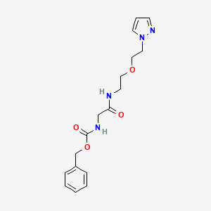 benzyl N-[({2-[2-(1H-pyrazol-1-yl)ethoxy]ethyl}carbamoyl)methyl]carbamate