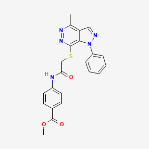 methyl 4-(2-((4-methyl-1-phenyl-1H-pyrazolo[3,4-d]pyridazin-7-yl)thio)acetamido)benzoate