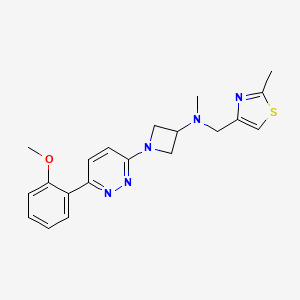 1-[6-(2-Methoxyphenyl)pyridazin-3-yl]-N-methyl-N-[(2-methyl-1,3-thiazol-4-yl)methyl]azetidin-3-amine