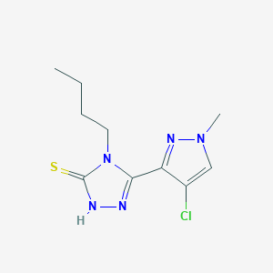 molecular formula C10H14ClN5S B279889 4-butyl-5-(4-chloro-1-methyl-1H-pyrazol-3-yl)-4H-1,2,4-triazole-3-thiol 