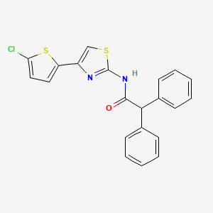 N-[4-(5-chlorothiophen-2-yl)-1,3-thiazol-2-yl]-2,2-diphenylacetamide