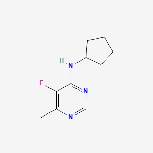 molecular formula C10H14FN3 B2798896 N-cyclopentyl-5-fluoro-6-methylpyrimidin-4-amine CAS No. 1693921-23-1