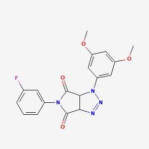 1-(3,5-dimethoxyphenyl)-5-(3-fluorophenyl)-3a,6a-dihydropyrrolo[3,4-d][1,2,3]triazole-4,6(1H,5H)-dione