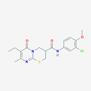 N-(3-chloro-4-methoxyphenyl)-7-ethyl-8-methyl-6-oxo-2,3,4,6-tetrahydropyrimido[2,1-b][1,3]thiazine-3-carboxamide
