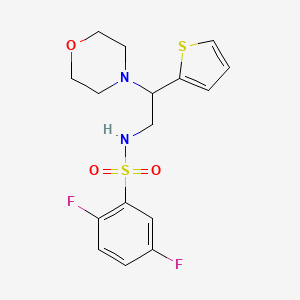 molecular formula C16H18F2N2O3S2 B2798911 2,5-difluoro-N-(2-morpholino-2-(thiophen-2-yl)ethyl)benzenesulfonamide CAS No. 920356-34-9