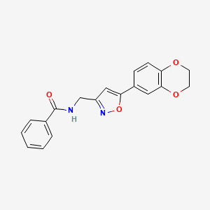 N-((5-(2,3-dihydrobenzo[b][1,4]dioxin-6-yl)isoxazol-3-yl)methyl)benzamide