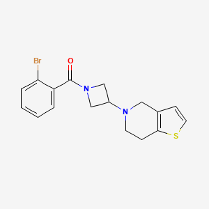 molecular formula C17H17BrN2OS B2798916 (2-bromophenyl)(3-(6,7-dihydrothieno[3,2-c]pyridin-5(4H)-yl)azetidin-1-yl)methanone CAS No. 2034361-12-9