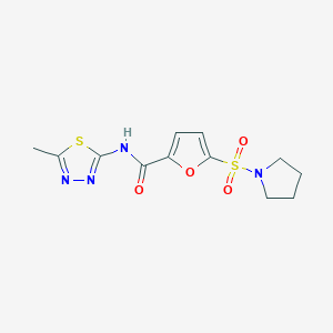 N-(5-methyl-1,3,4-thiadiazol-2-yl)-5-(pyrrolidin-1-ylsulfonyl)furan-2-carboxamide