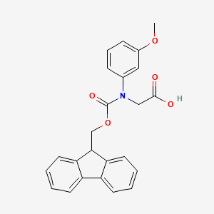 molecular formula C24H21NO5 B2798922 2-({[(9H-芴-9-基)甲氧基]羰基}(3-甲氧基苯基)氨基)乙酸 CAS No. 2138548-80-6
